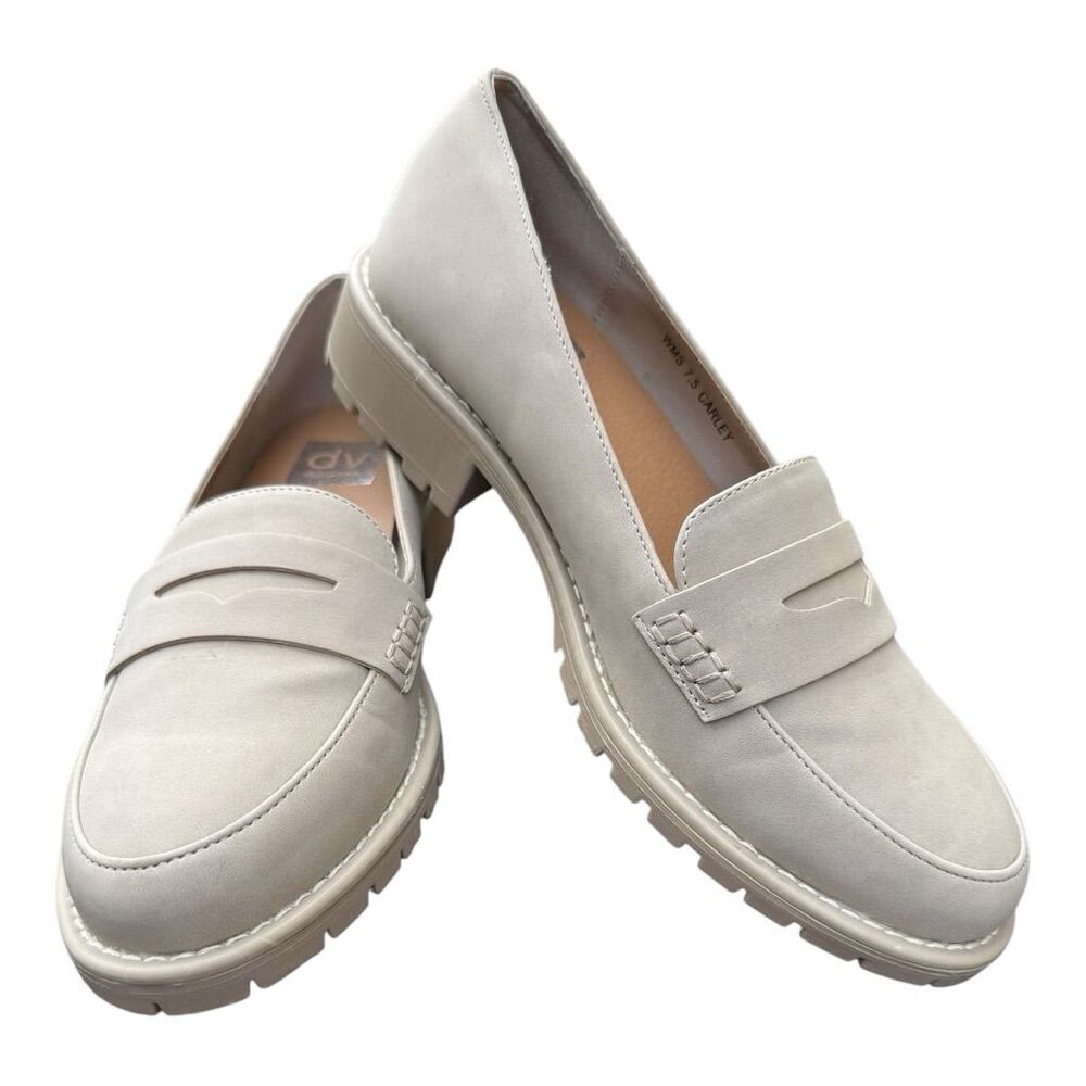 DV by Dolce Vita Women's Carley Loafers Size 7.5 Beige Slip-On Shoes